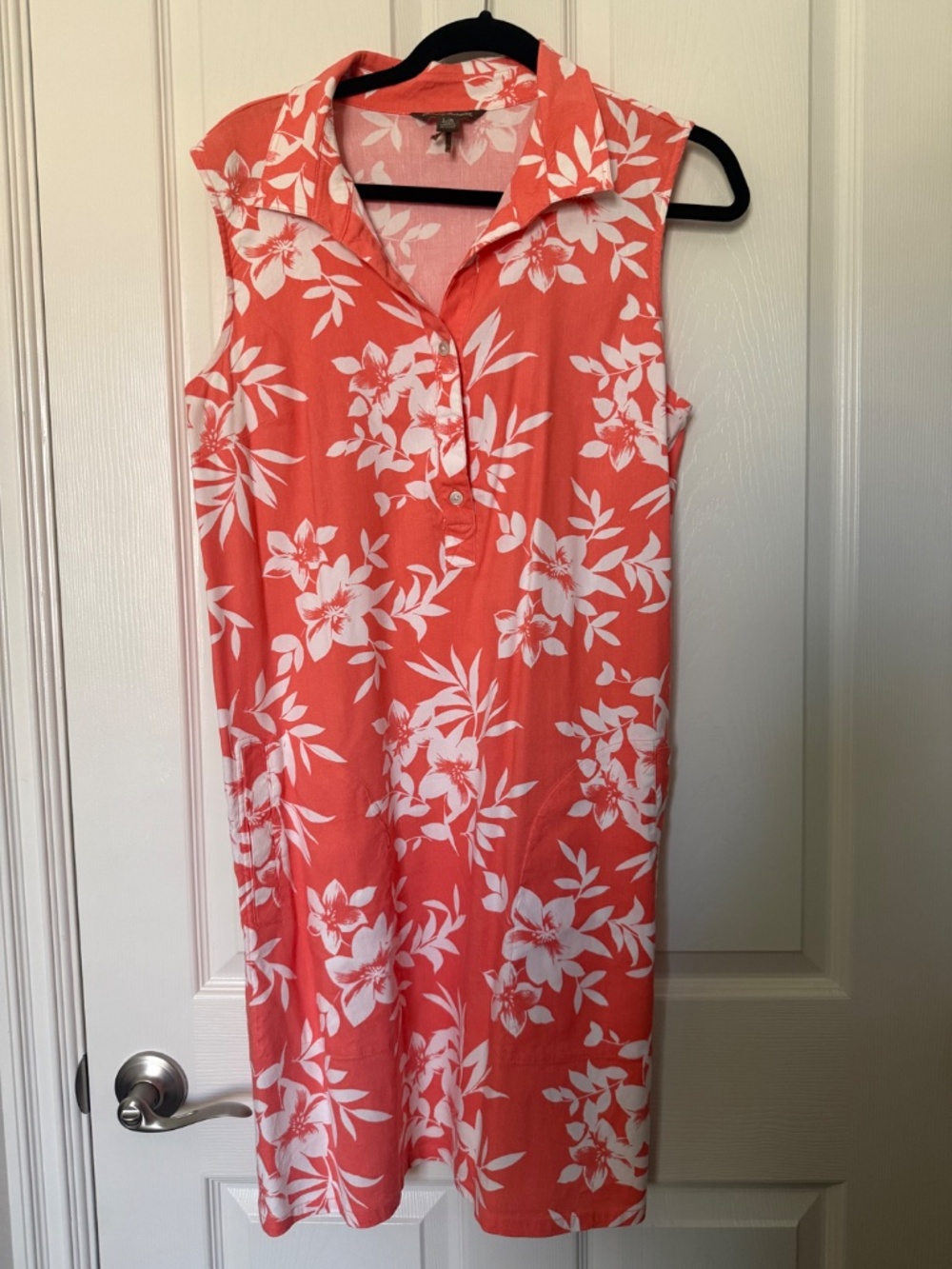 Tommy Bahama Print Coral Dress Size L